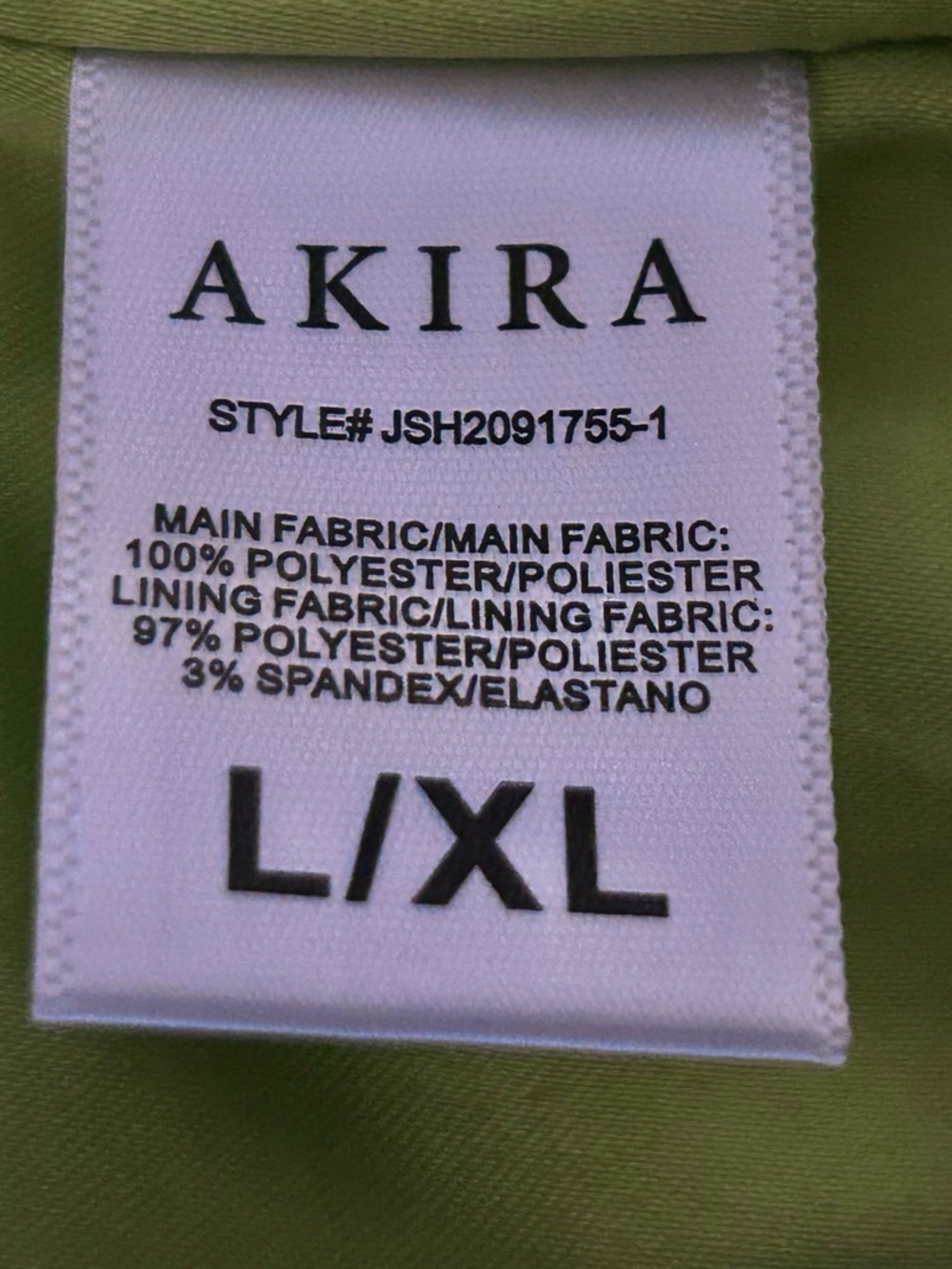 Oversized Mini Dress AKIRA Off-Shoulder Shiny Green Puffy Sleeved Large XL - Picture 12 of 13